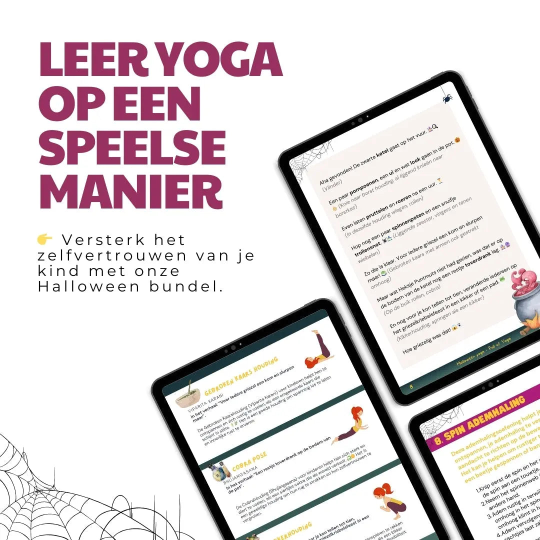 Halloween kinderyoga en meditatiebundel - digitaal Full of yoga