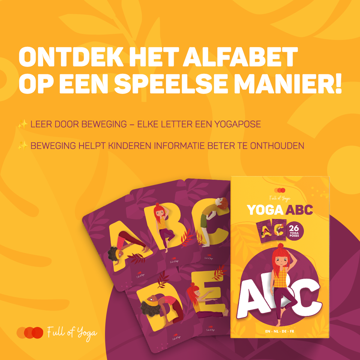 Yoga ABC Kaartenset – Bewegend Leren met het Alfabet