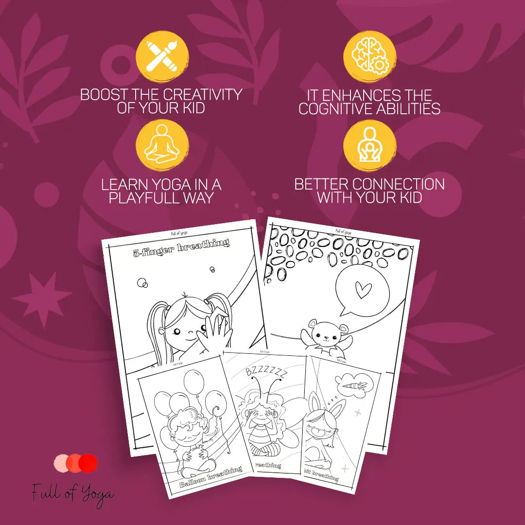 Kleurplaten met Ademhalingsoefeningen – Printbare Rustmomenten Full of yoga