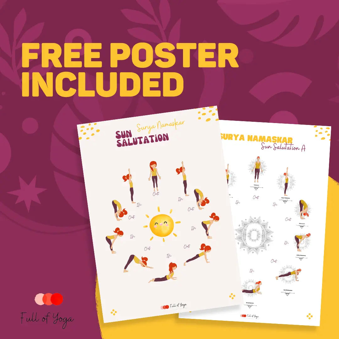 Zonnegroet voor Kinderen en Volwassenen – Digitale Kaarten & Poster Full of yoga