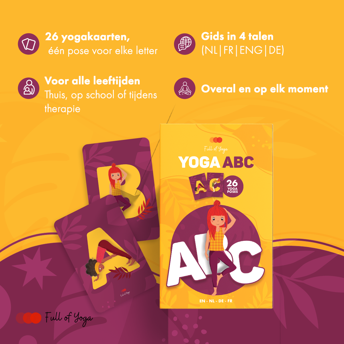 Yoga ABC Kaartenset – Bewegend Leren met het Alfabet