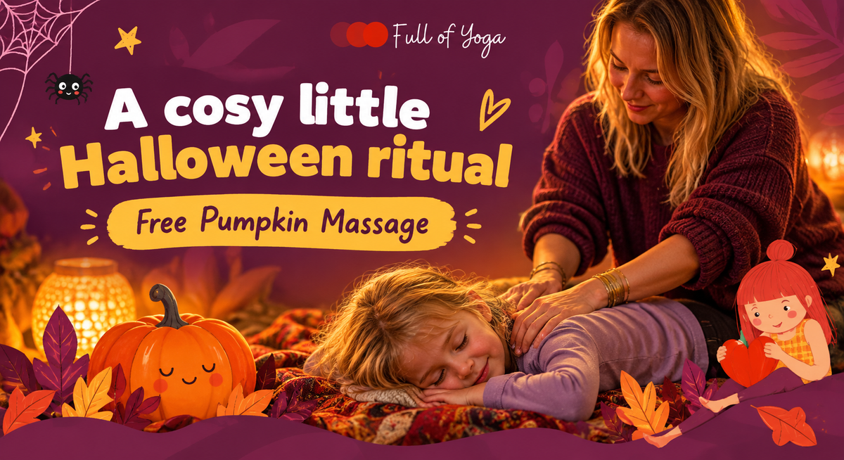 Kindermassage thuis met speelse pompoensoepmassage voor kinderen