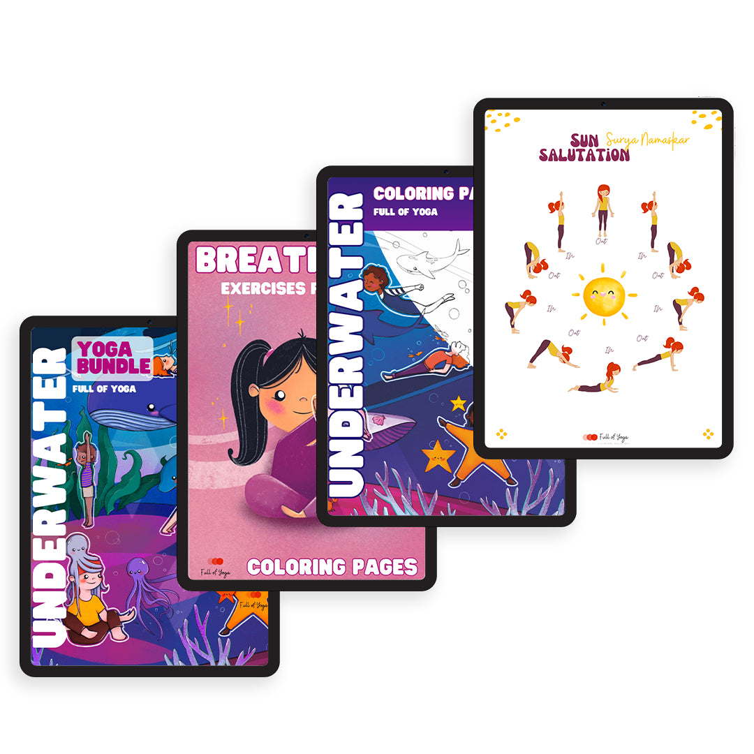 Ultimate Digital Bundle - Children Yoga - Printable Yoga Cards - Playful Learning - Complete Package - 4-in-1