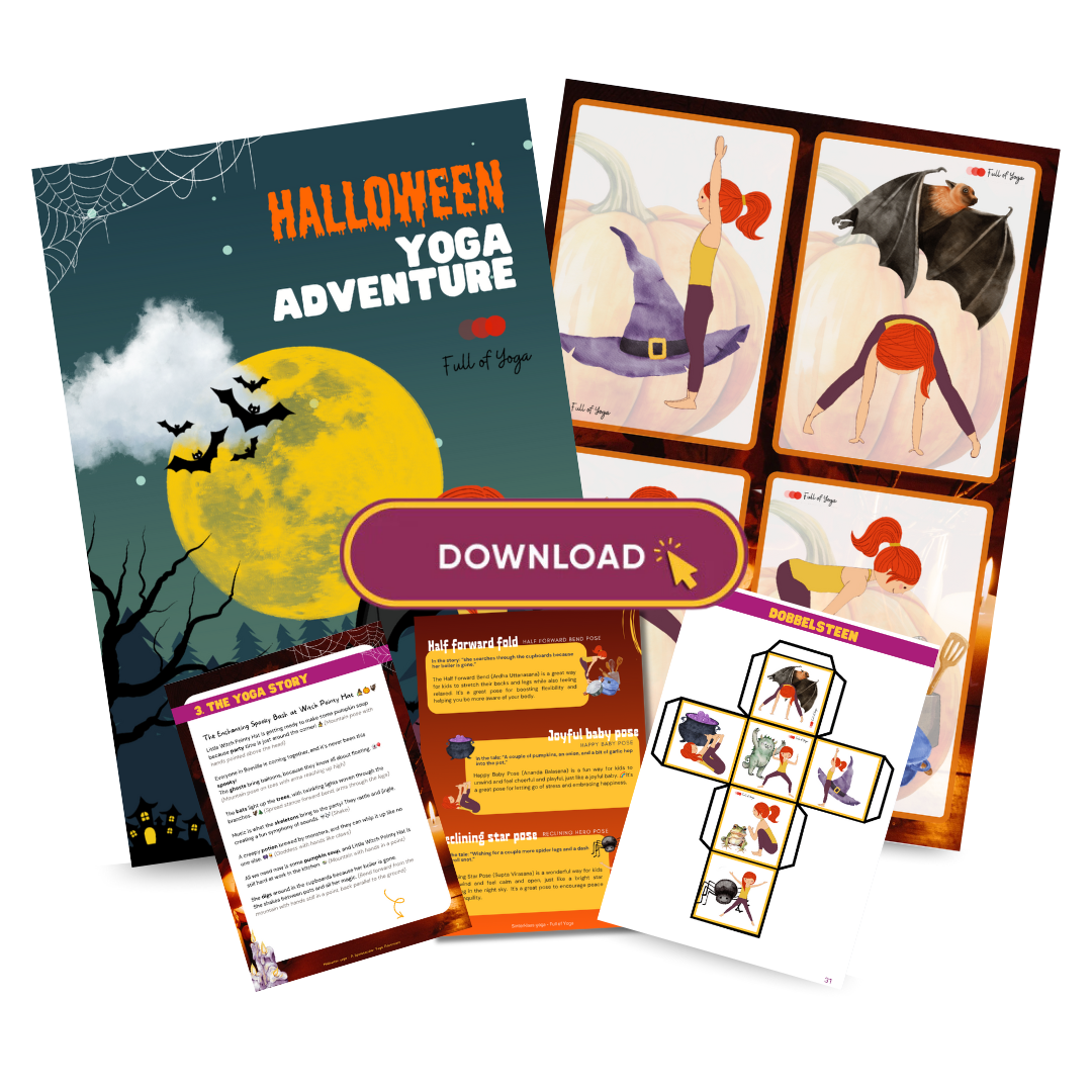 Halloween adventures, children's yoga and meditation bundle - download