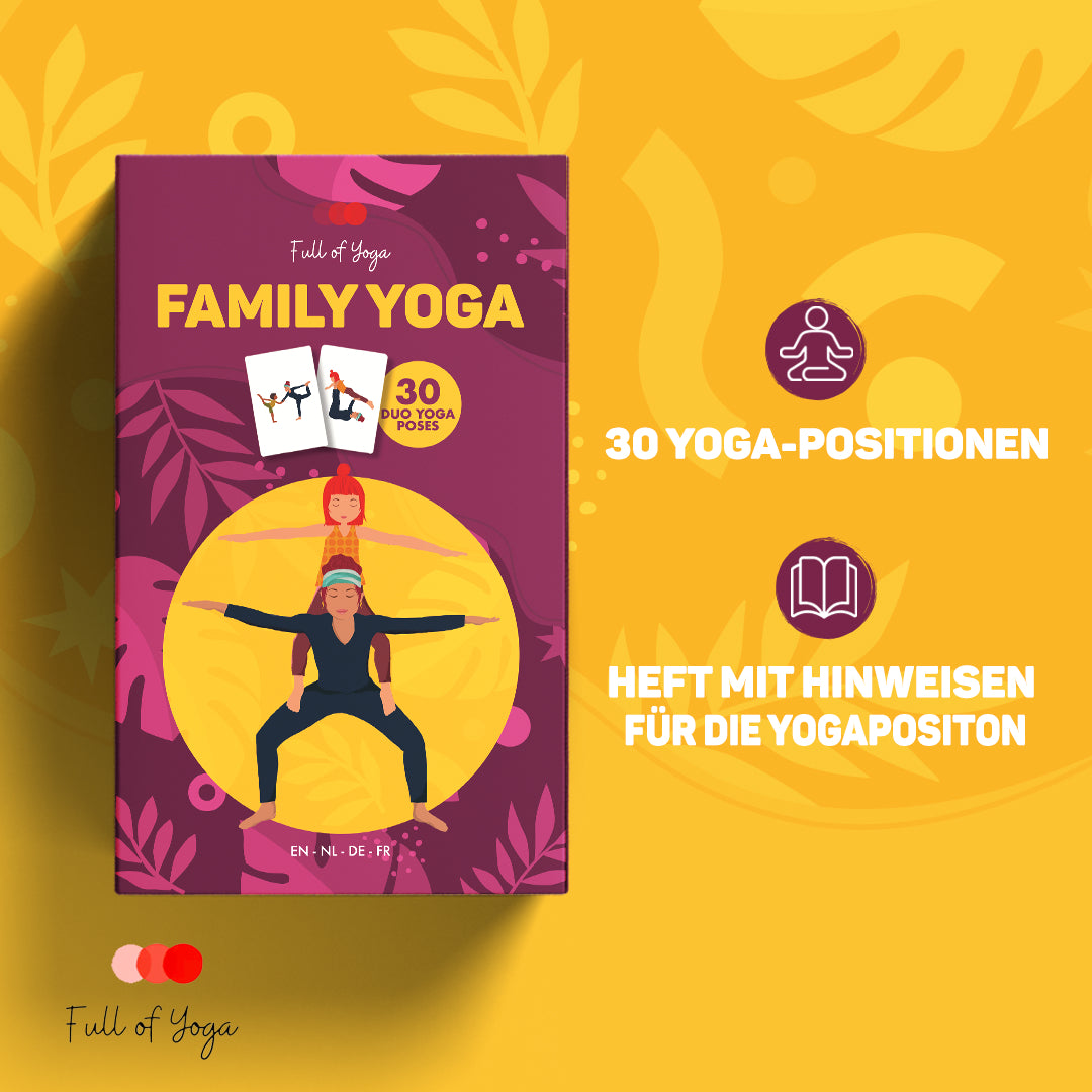 Samen yoga kaartenset - Family yoga - DE