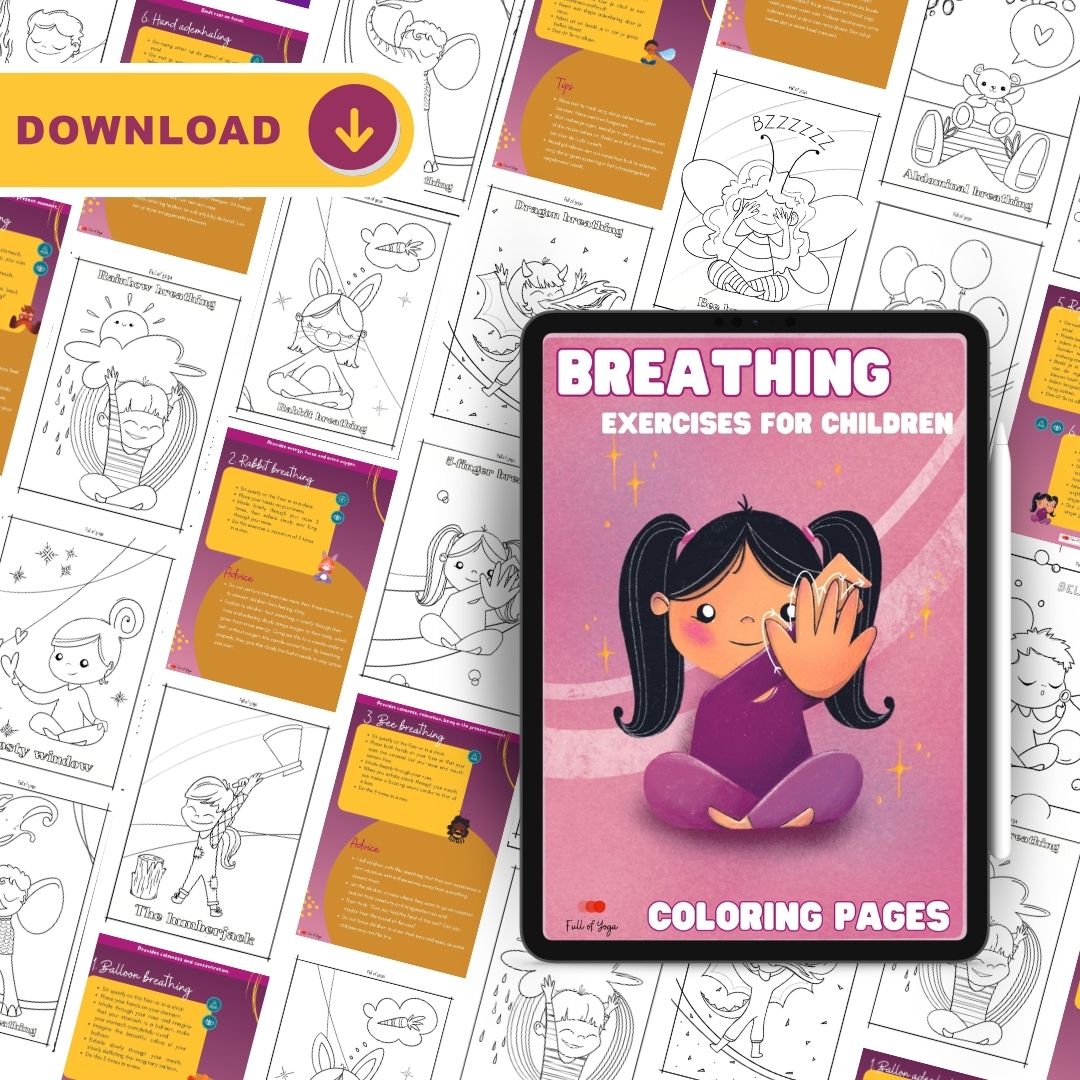 12 pages à colorier sur la respiration pour une collation consciente - numérique